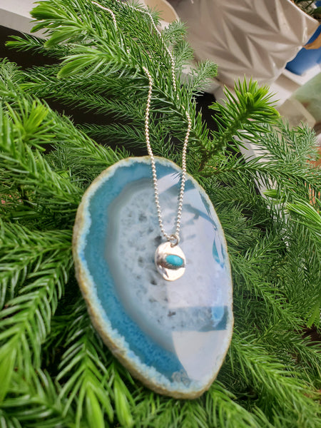 Sleeping Beauty Turquoise Sacred Circle Necklace