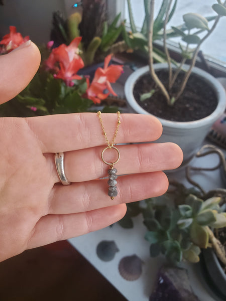 The Love Drop - Raw Salt & Pepper Diamonds