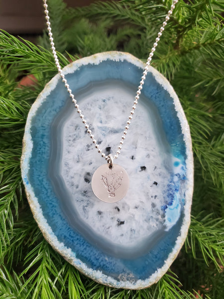 Druzy Aura Quartz Sacred Circle Necklace