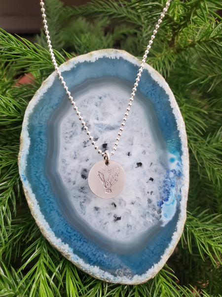 Druzy Aura Quartz Sacred Circle Necklace