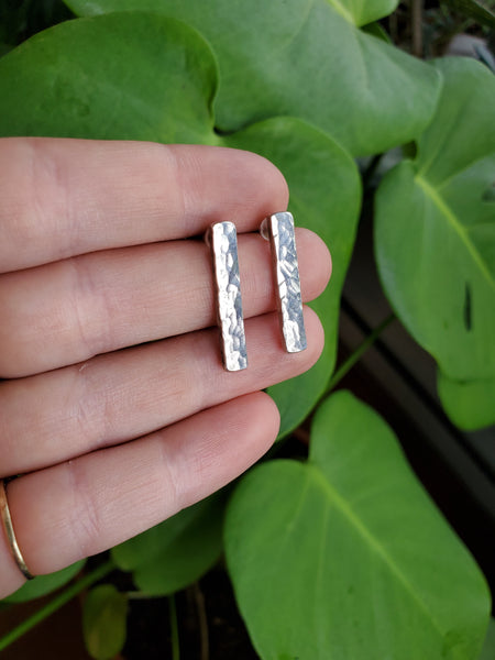 Sterling Silver Bar Studs