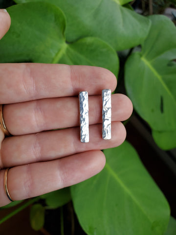 Sterling Silver Bar Studs