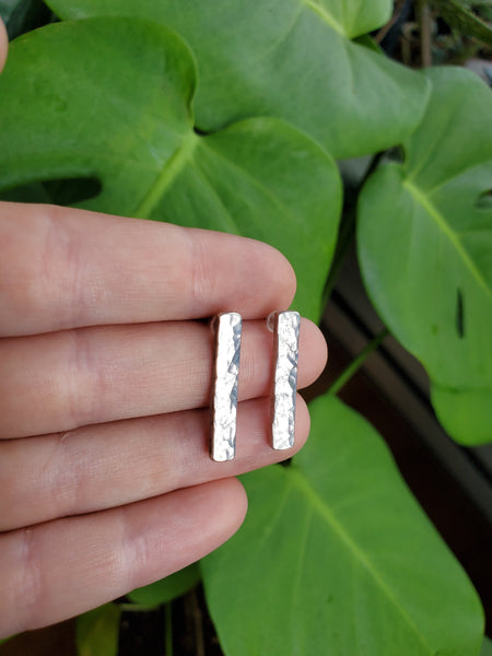 Sterling Silver Bar Studs