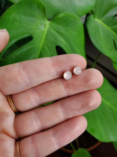 Rose Quartz Studs