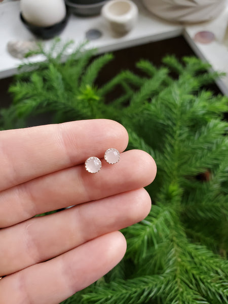 Rose Quartz Studs