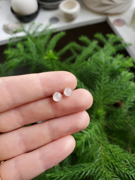 Rose Quartz Studs