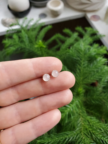 Rose Quartz Studs