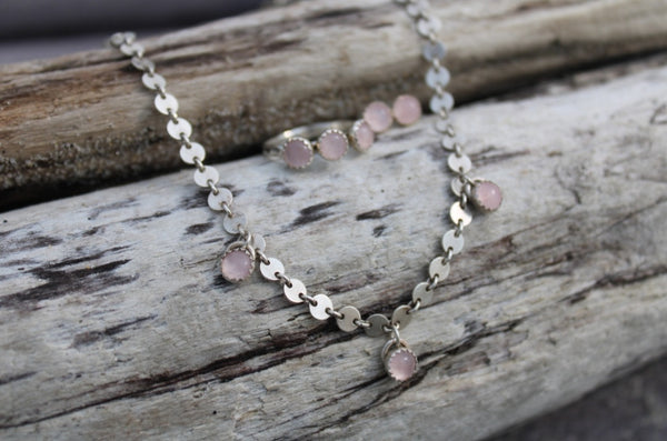 Rose Quartz Choker