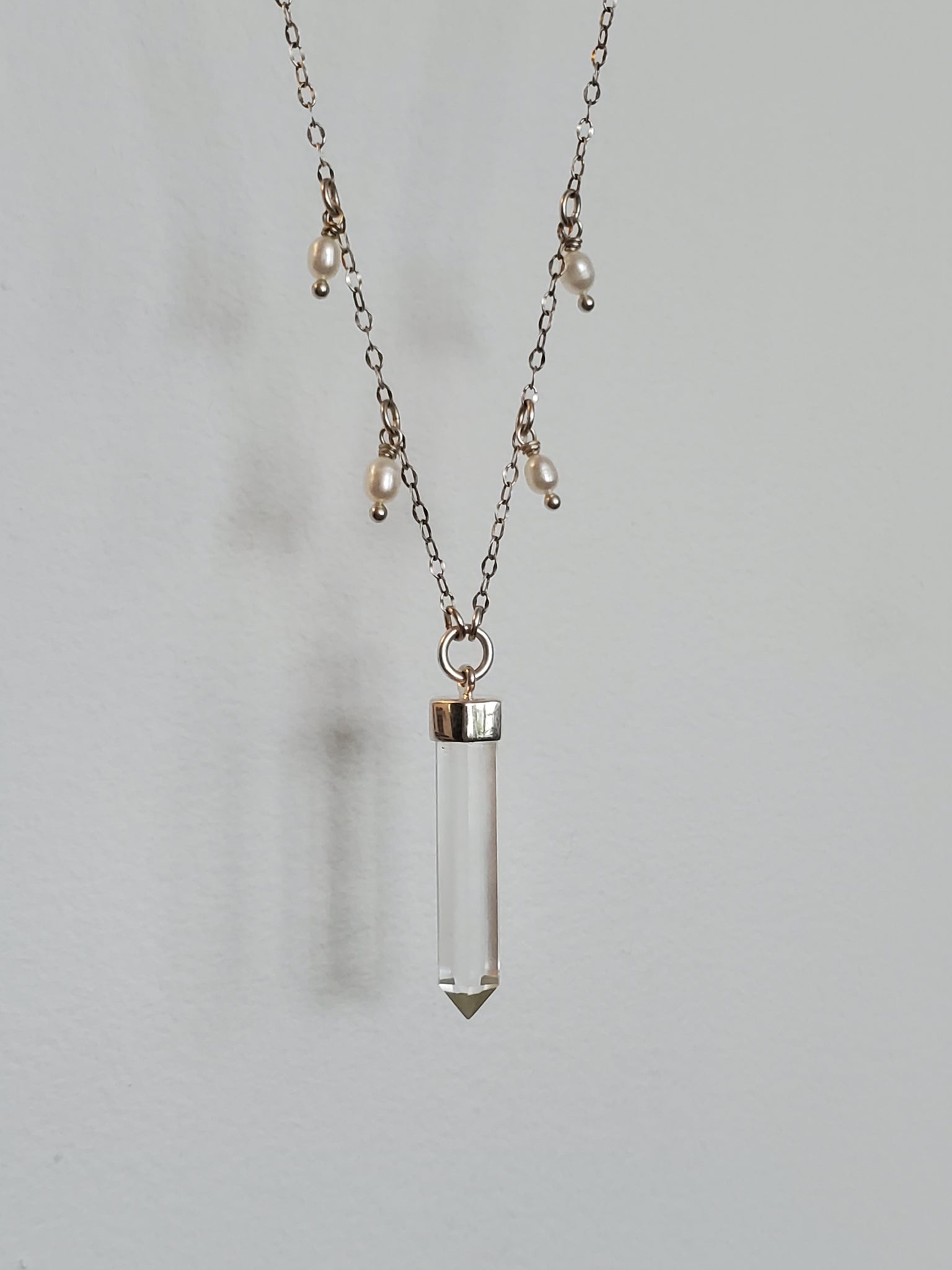 Dew Drop Necklace - Clear Quartz