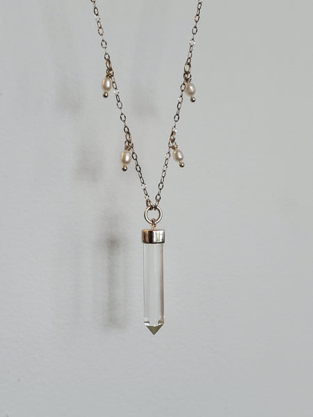 Dew Drop Necklace - Clear Quartz