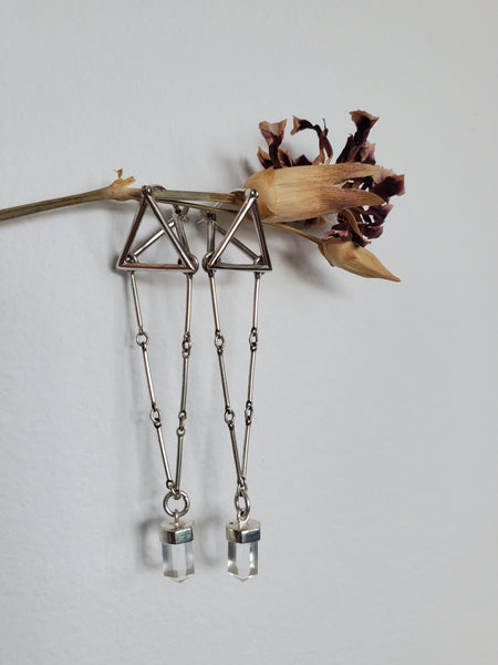 Clear Quartz Geometric Crystal Danglers