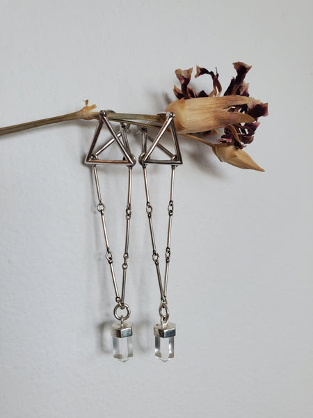 Clear Quartz Geometric Crystal Danglers