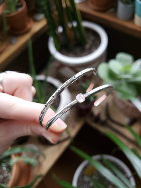 Stamped Silver Cuff