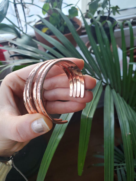 Stamped Copper Cuff - 5"