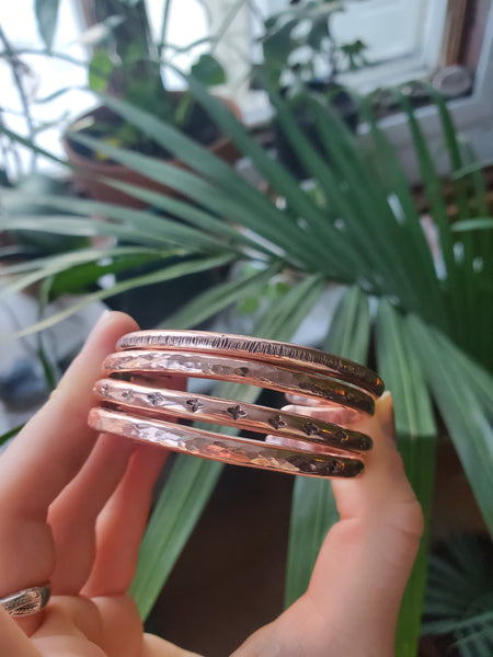 Stamped Copper Cuff - 5"