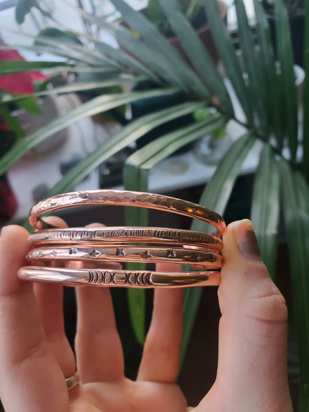 Hammered Copper Cuff - 6"