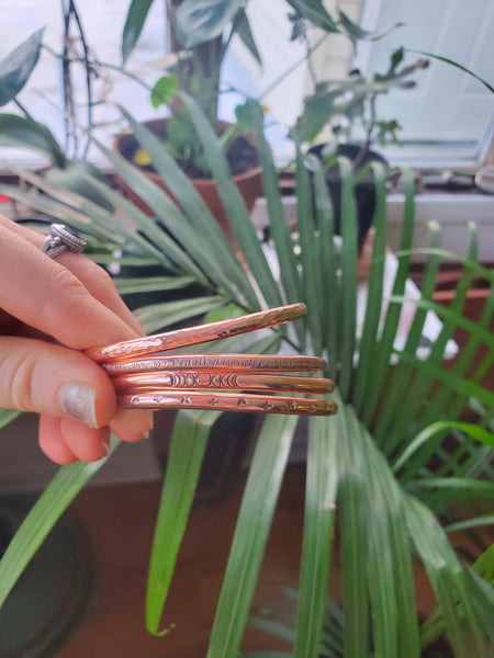 Textured Copper Cuff - 6"