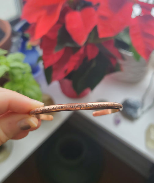 Textured Copper Cuff - 6"