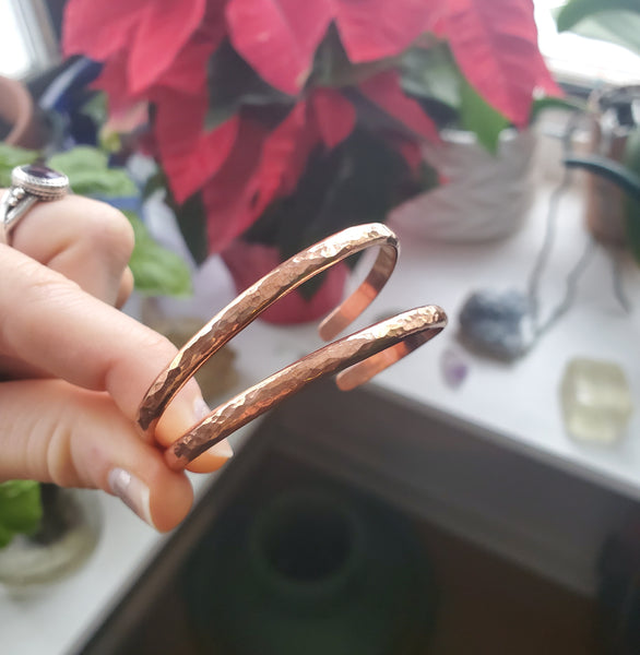 Hammered Copper Cuff - 5"