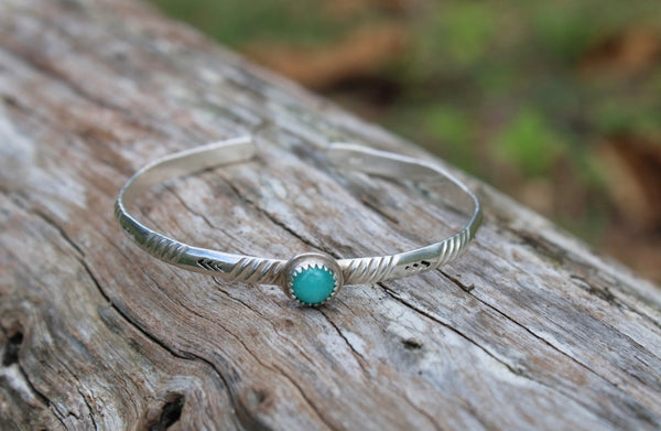 Amazonite  - Sterling Silver - Stacking Cuff